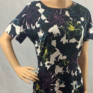 French Connection Short Sleeve Floral Fit & Flare